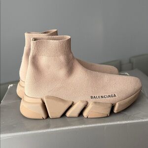 Balenciaga Tan Sock Sneakers